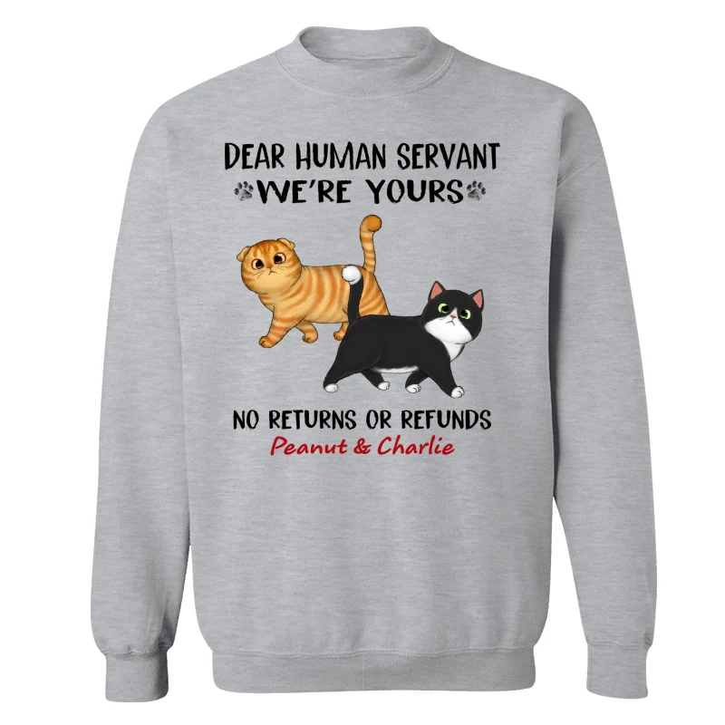 Dear Cat Dad Mom We‘re Yours Walking Fluffy Cat Personalized Shirt - Image 18