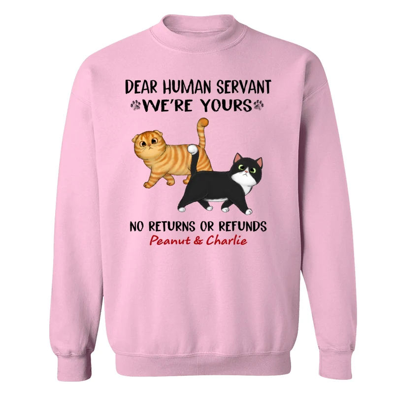 Dear Cat Dad Mom We‘re Yours Walking Fluffy Cat Personalized Shirt - Image 19