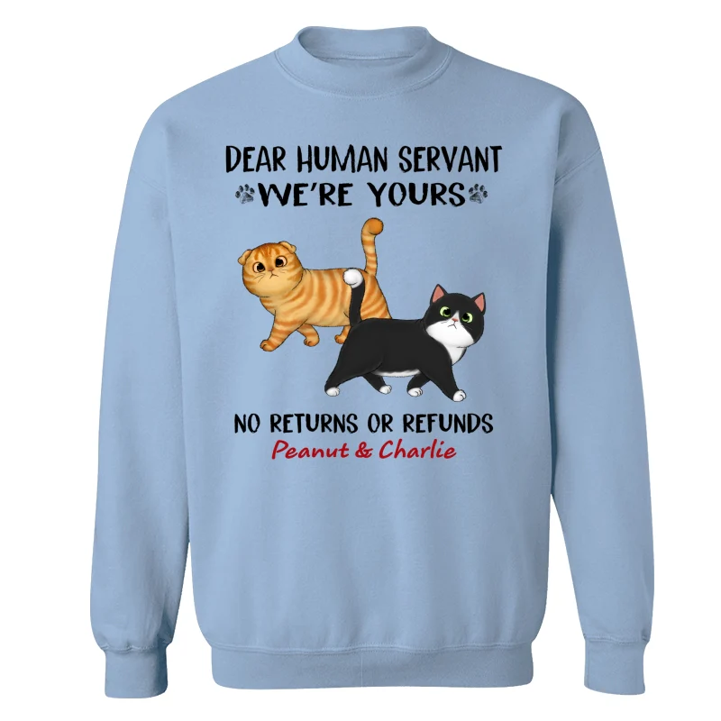 Dear Cat Dad Mom We‘re Yours Walking Fluffy Cat Personalized Shirt - Image 20