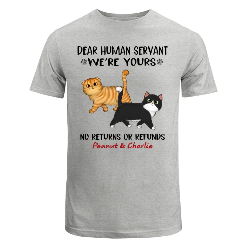 Dear Cat Dad Mom We‘re Yours Walking Fluffy Cat Personalized Shirt - Image 6