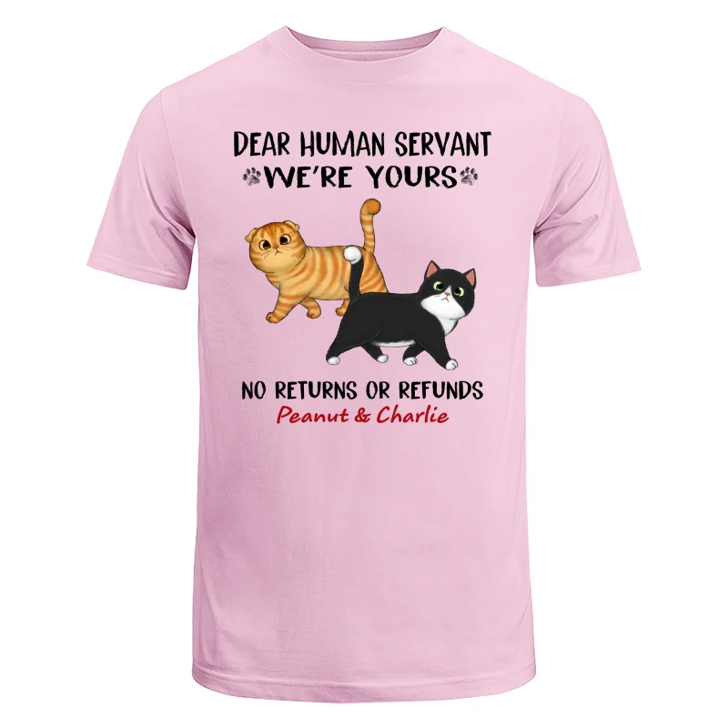 Dear Cat Dad Mom We‘re Yours Walking Fluffy Cat Personalized Shirt - Image 7