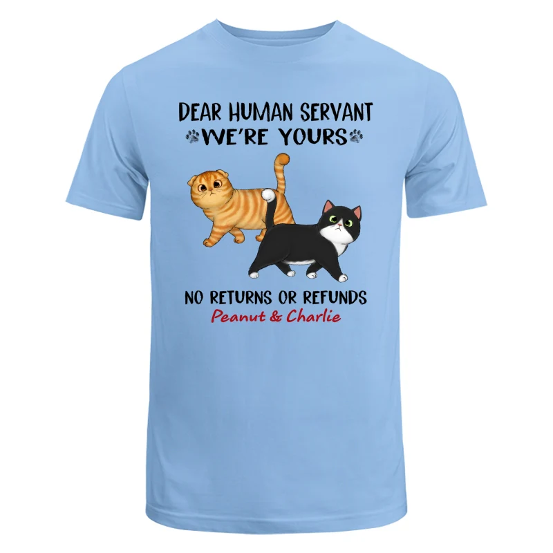 Dear Cat Dad Mom We‘re Yours Walking Fluffy Cat Personalized Shirt - Image 8