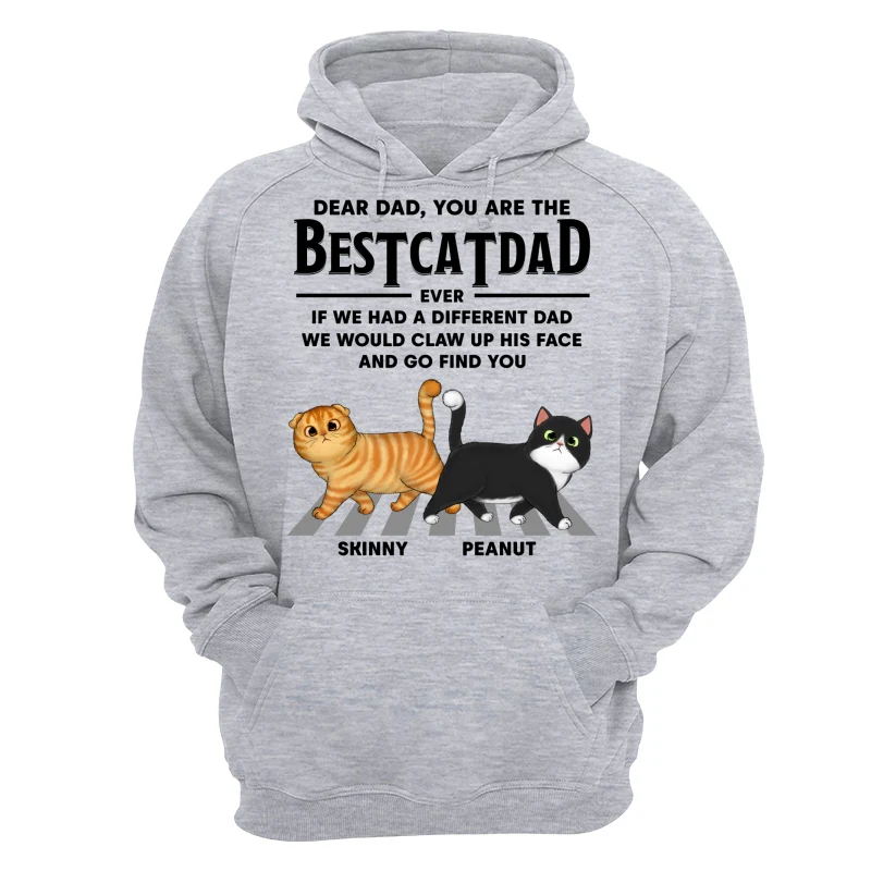 Dear Cat Dad Walking Cat Personalized Shirt - Image 14