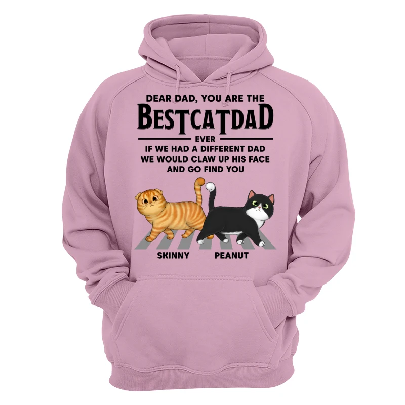 Dear Cat Dad Walking Cat Personalized Shirt - Image 15