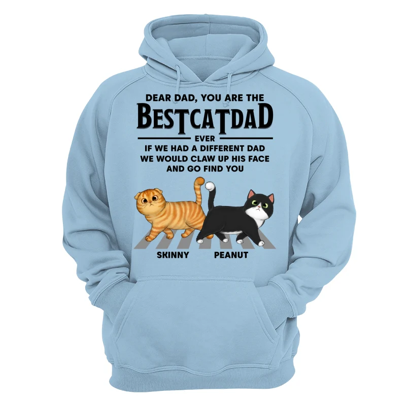 Dear Cat Dad Walking Cat Personalized Shirt - Image 16