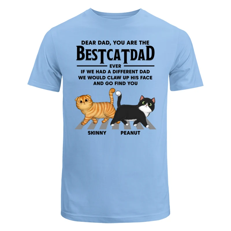 Dear Cat Dad Walking Cat Personalized Shirt - Image 8