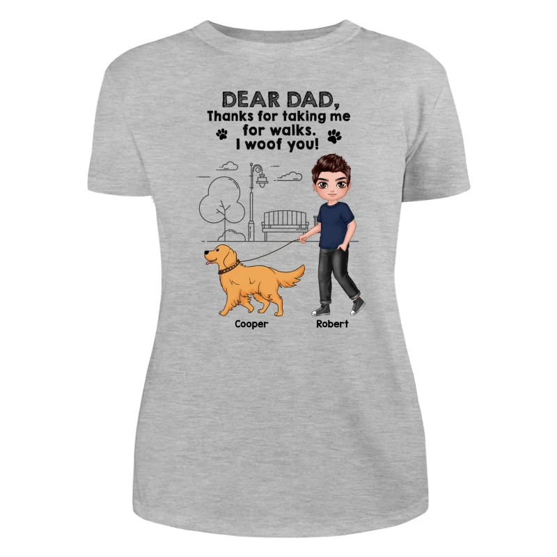 Dear Dog Dad Dog Mom Thanks For Taking Me For Walks Personalized Shirt - Image 10