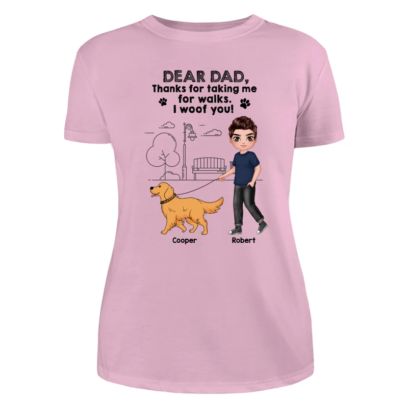 Dear Dog Dad Dog Mom Thanks For Taking Me For Walks Personalized Shirt - Image 11