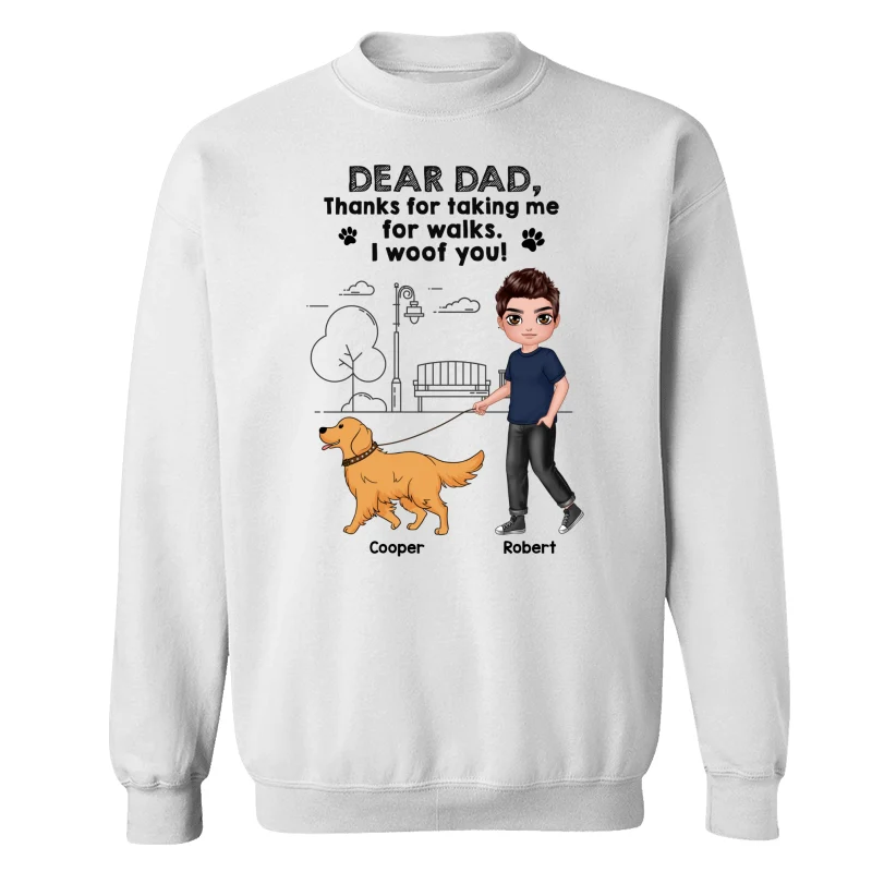 Dear Dog Dad Dog Mom Thanks For Taking Me For Walks Personalized Shirt - Image 17
