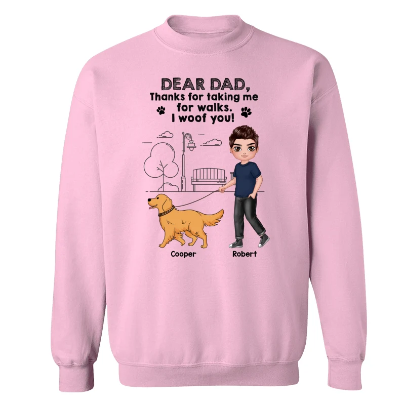 Dear Dog Dad Dog Mom Thanks For Taking Me For Walks Personalized Shirt - Image 19