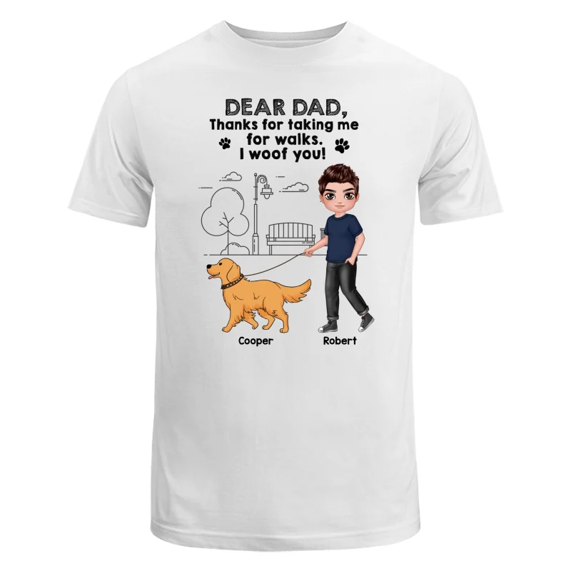 Dear Dog Dad Dog Mom Thanks For Taking Me For Walks Personalized Shirt - Image 5