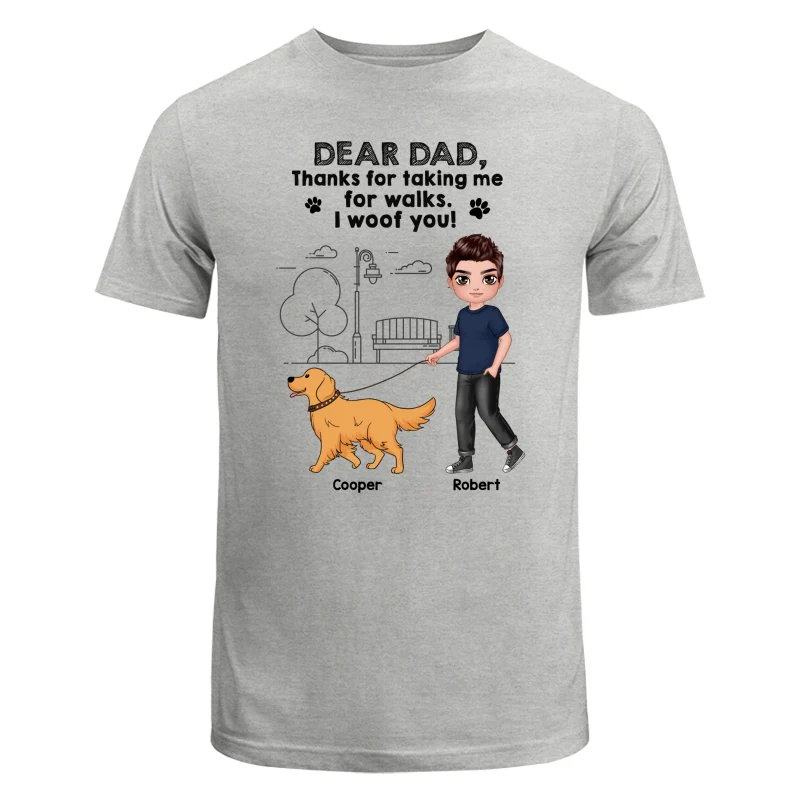 Dear Dog Dad Dog Mom Thanks For Taking Me For Walks Personalized Shirt - Image 6