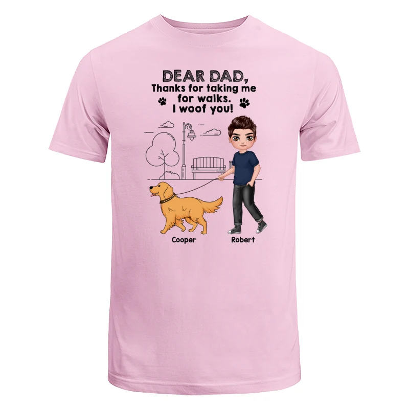 Dear Dog Dad Dog Mom Thanks For Taking Me For Walks Personalized Shirt - Image 7