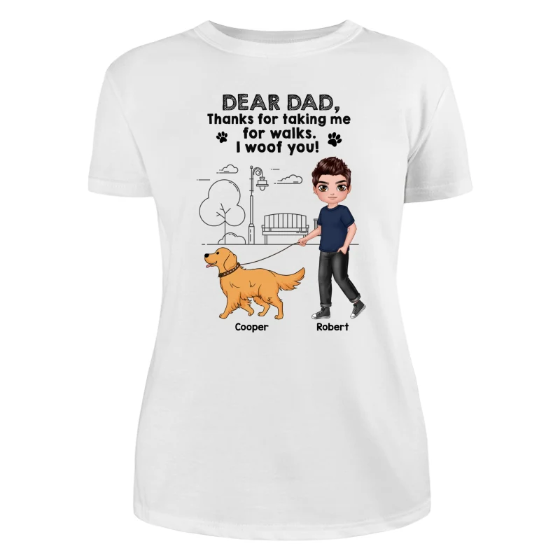 Dear Dog Dad Dog Mom Thanks For Taking Me For Walks Personalized Shirt - Image 9