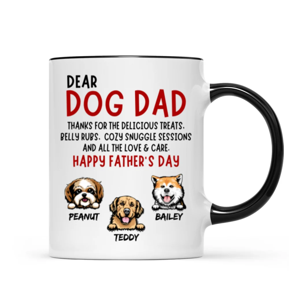 Dear Dog Dad Thanks For The Delicious Treats Personalized Mug - Image 7