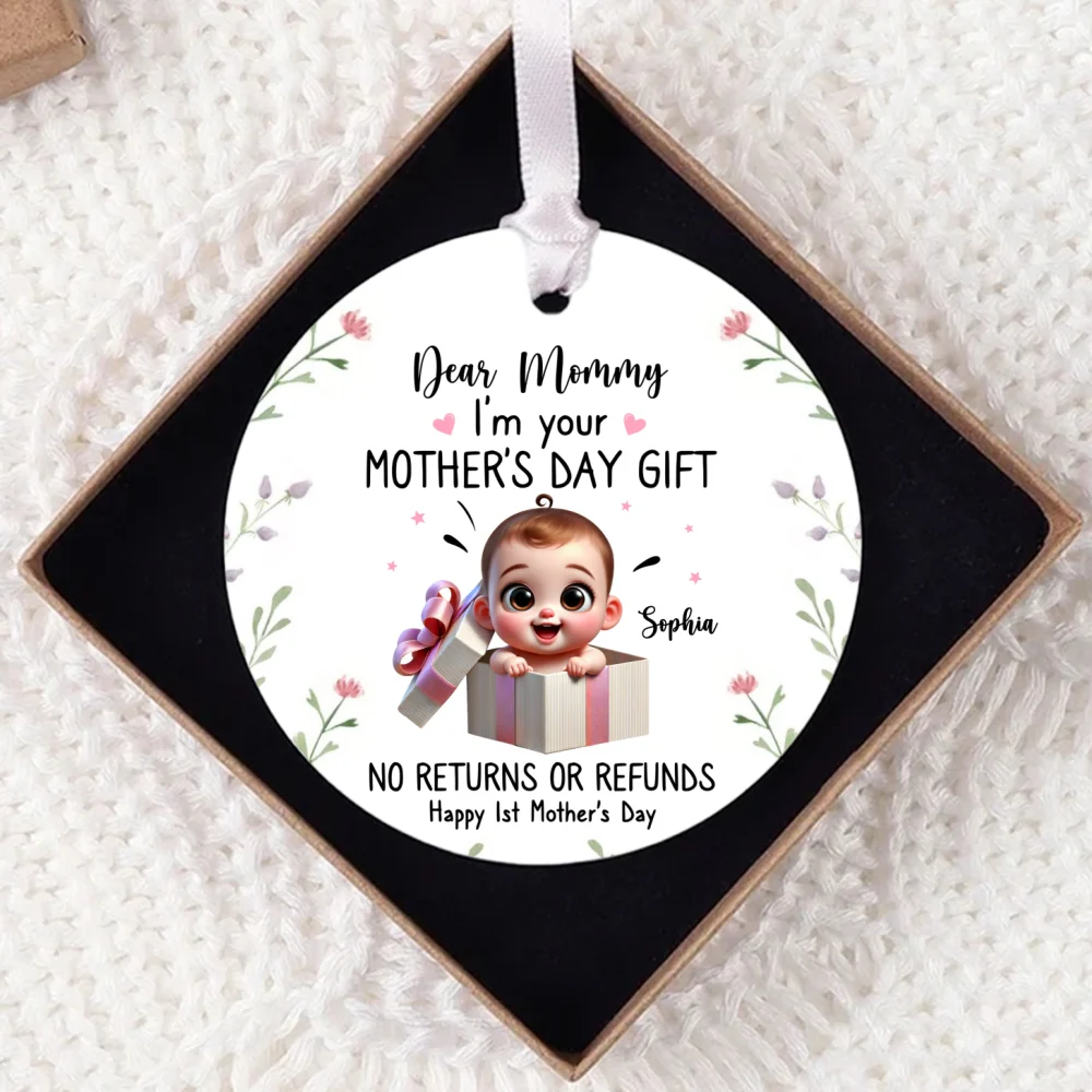 Dear Mom I'm Your Mother's Day New Mom Gift Personalized Ceramic Ornament, Funny Gift For Wife - Image 10