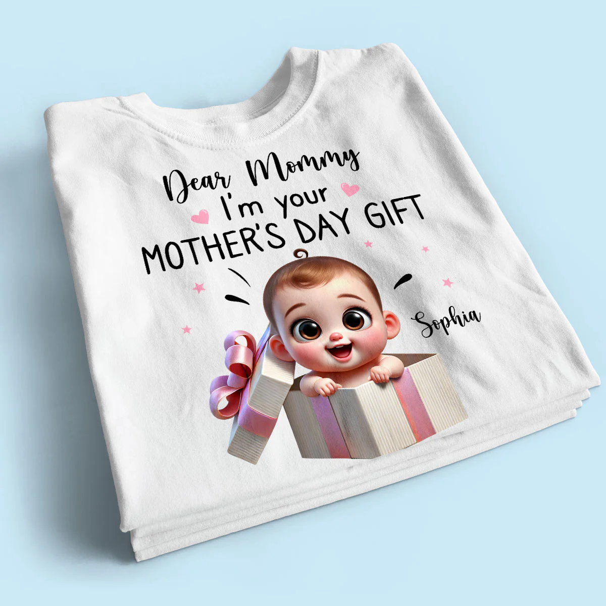 Dear Mom I'm Your Gift New Mom Gift Personalized Shirt, Funny Gift For Wife, Adorable Gift for New Moms - Image 2