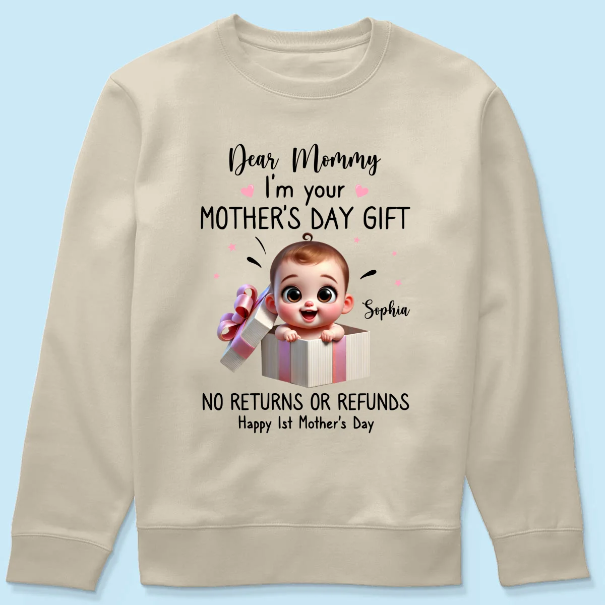 Dear Mom I'm Your Gift New Mom Gift Personalized Shirt, Funny Gift For Wife, Adorable Gift for New Moms - Image 20
