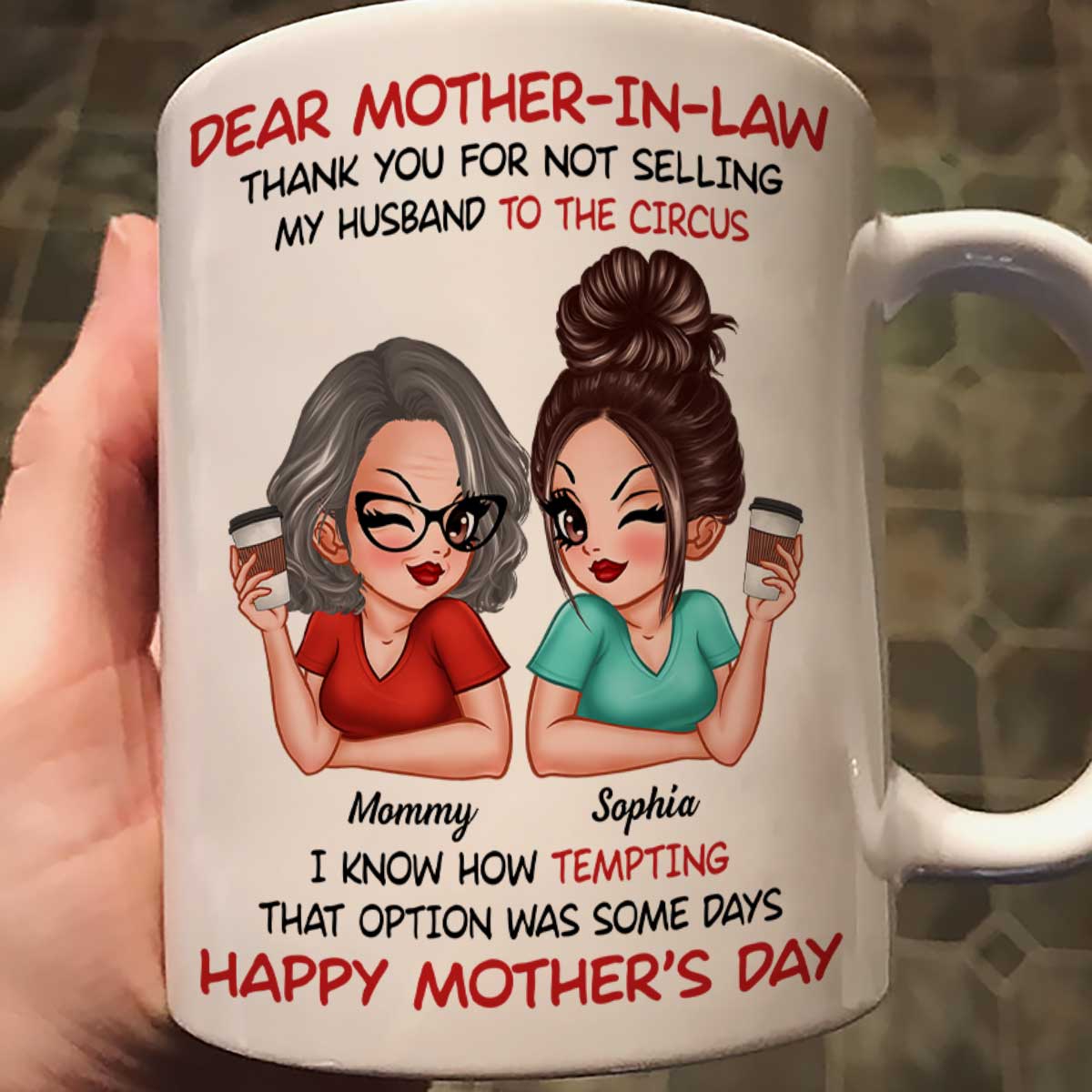 Dear My Mother-in-law Happy Mother's Day Personalized Mug - Image 2
