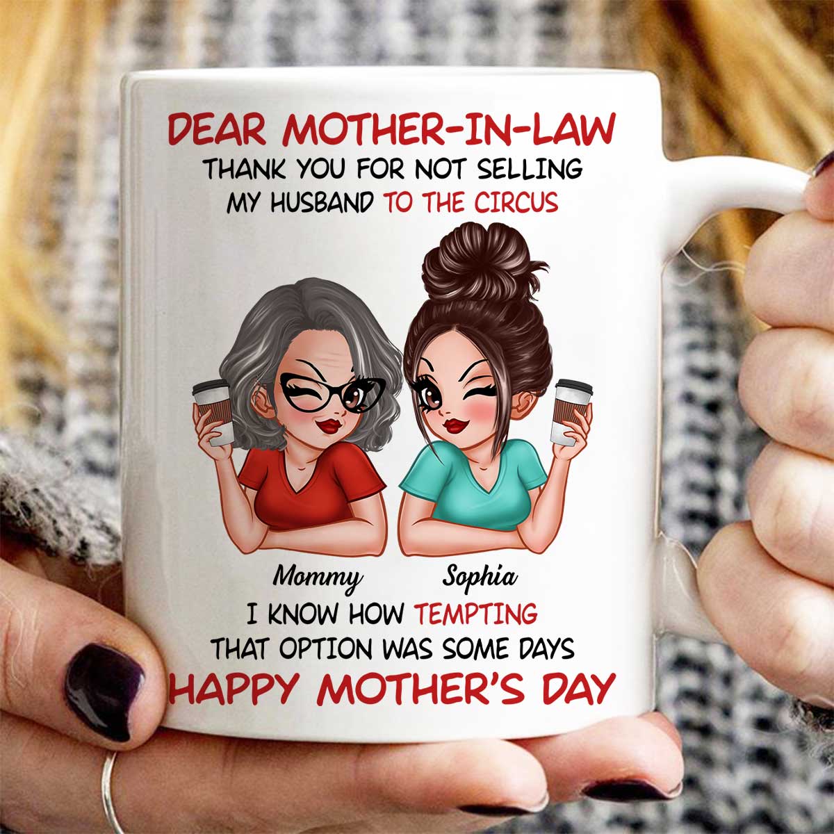 Dear My Mother-in-law Happy Mother's Day Personalized Mug - Image 6