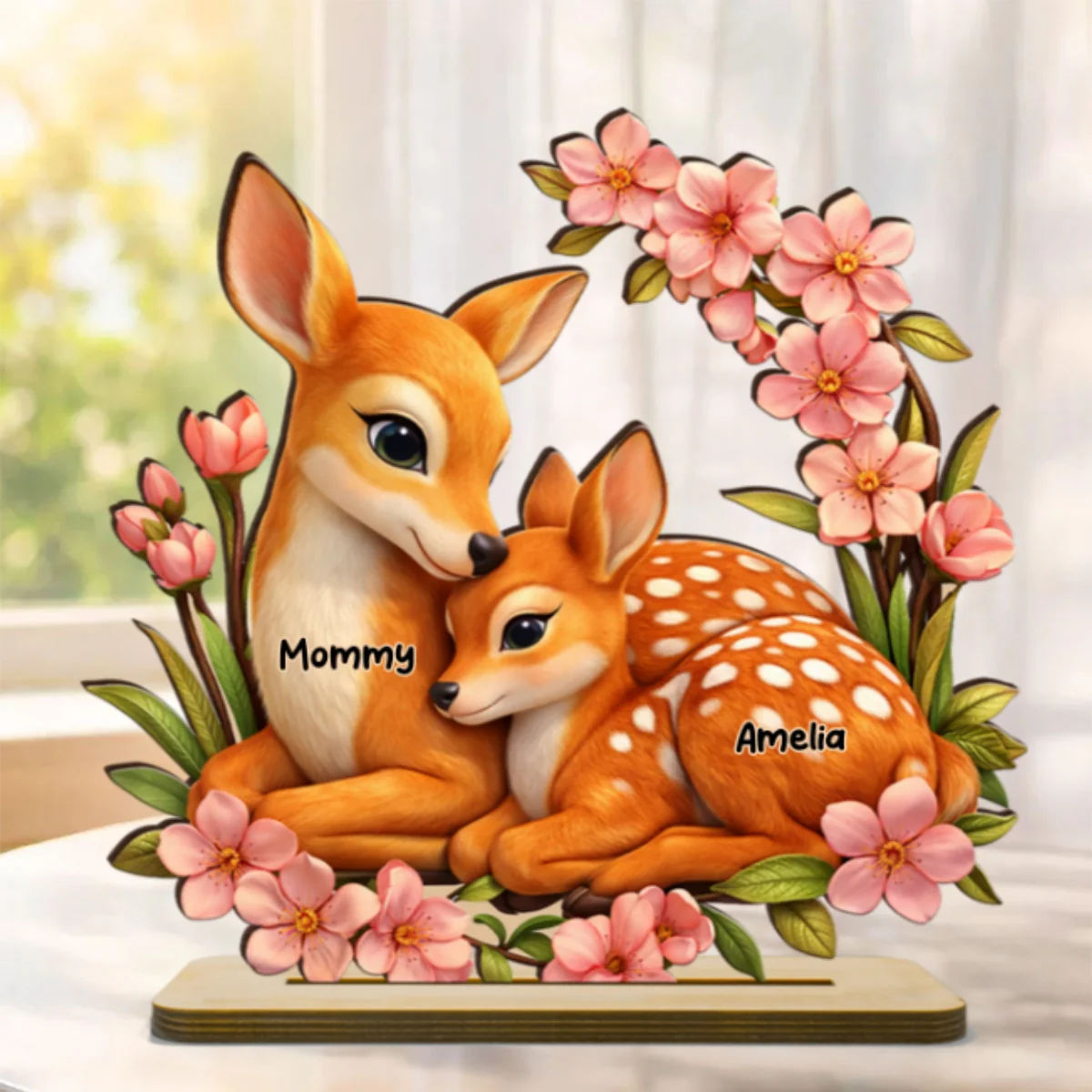 Deer And Fawn - Personalized Wooden Plaque - Heartfelt Mother's Day Gift for Mom, Wife - Image 8