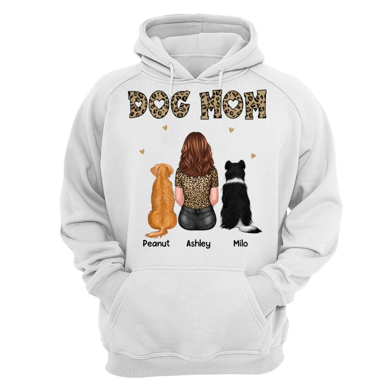 Dog Cat Mom Leopard Back View Personalized Shirt - Gift For Dog Lover, Cat Lover - Gift For Pet Lover - Image 13