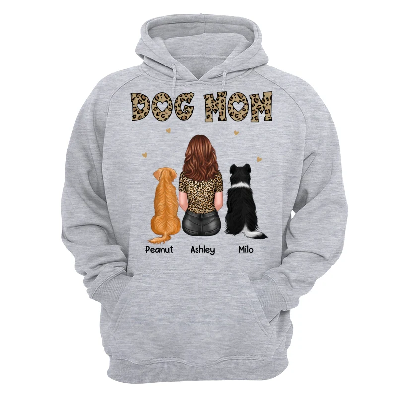 Dog Cat Mom Leopard Back View Personalized Shirt - Gift For Dog Lover, Cat Lover - Gift For Pet Lover - Image 14