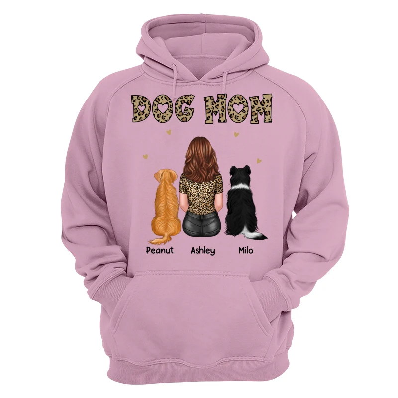 Dog Cat Mom Leopard Back View Personalized Shirt - Gift For Dog Lover, Cat Lover - Gift For Pet Lover - Image 15