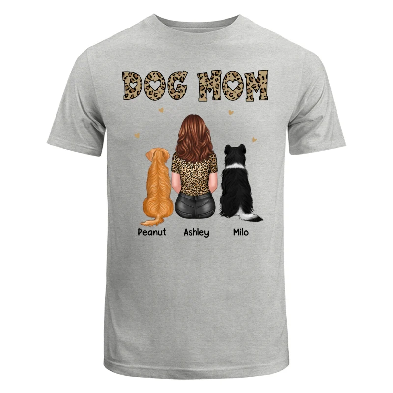 Dog Cat Mom Leopard Back View Personalized Shirt - Gift For Dog Lover, Cat Lover - Gift For Pet Lover - Image 6