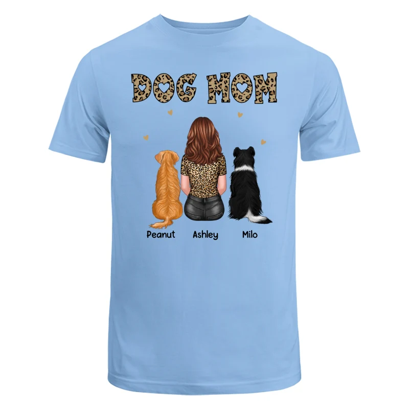 Dog Cat Mom Leopard Back View Personalized Shirt - Gift For Dog Lover, Cat Lover - Gift For Pet Lover - Image 8