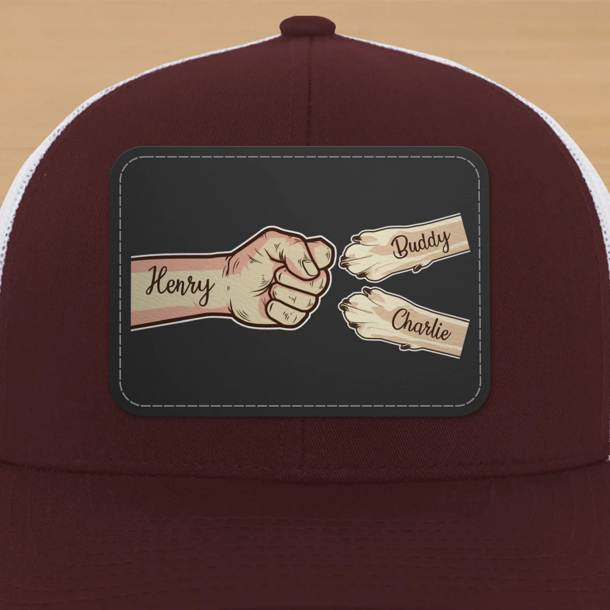 Dog Dad Fist Bump Personalized Trucker Cap, Dad Snapback Hat, Father's Day Gift for Dog Dads - Image 17