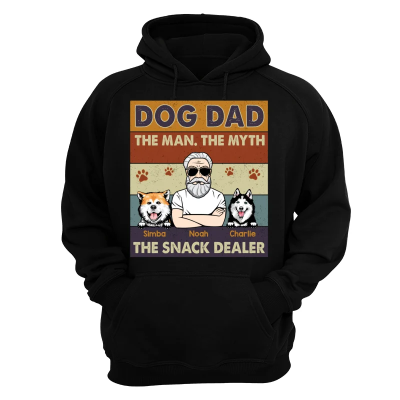 Dog Dad The Man The Myth The Snack Dealer Retro Personalized Shirt - Image 11
