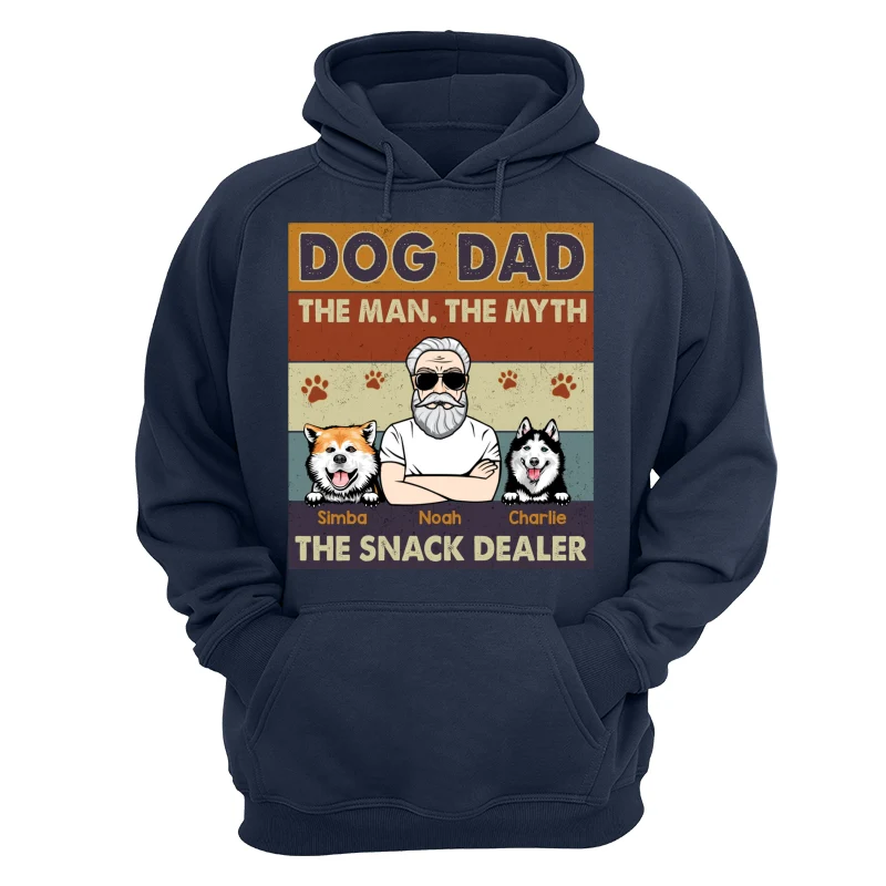 Dog Dad The Man The Myth The Snack Dealer Retro Personalized Shirt - Image 12