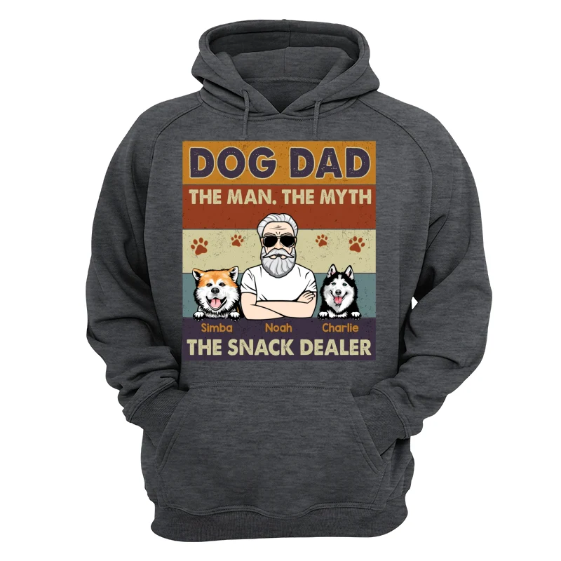 Dog Dad The Man The Myth The Snack Dealer Retro Personalized Shirt - Image 13