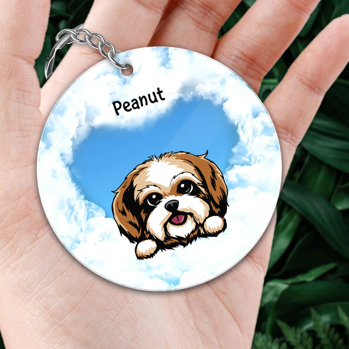 Dog Memorial Sky Remembrance Keepsake Sympathy Gift Personalized Acrylic Keychain - Image 2