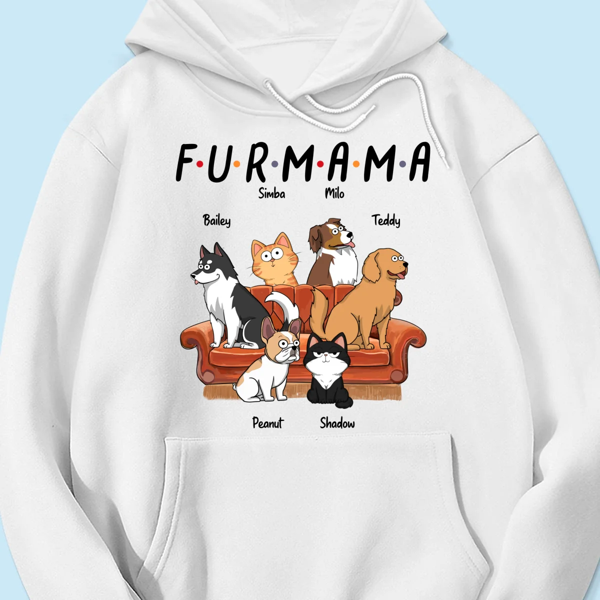 Dog Mom Cat Mom Fur Mama Personalized Shirt - Image 15