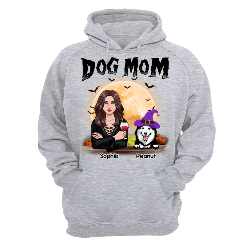 Dog Mom Halloween Girl Vector Personalized Shirt - Image 14
