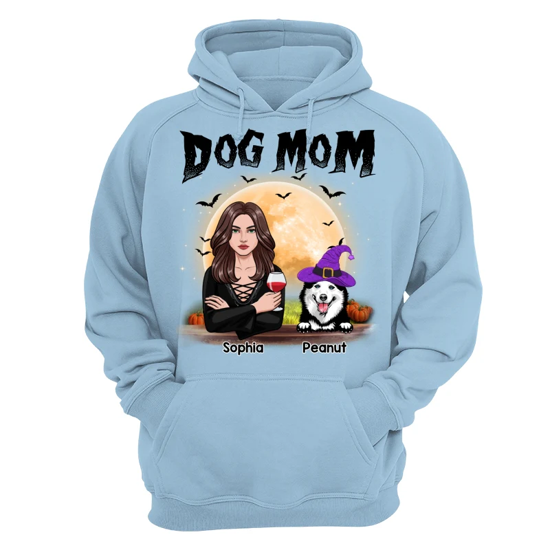 Dog Mom Halloween Girl Vector Personalized Shirt - Image 16