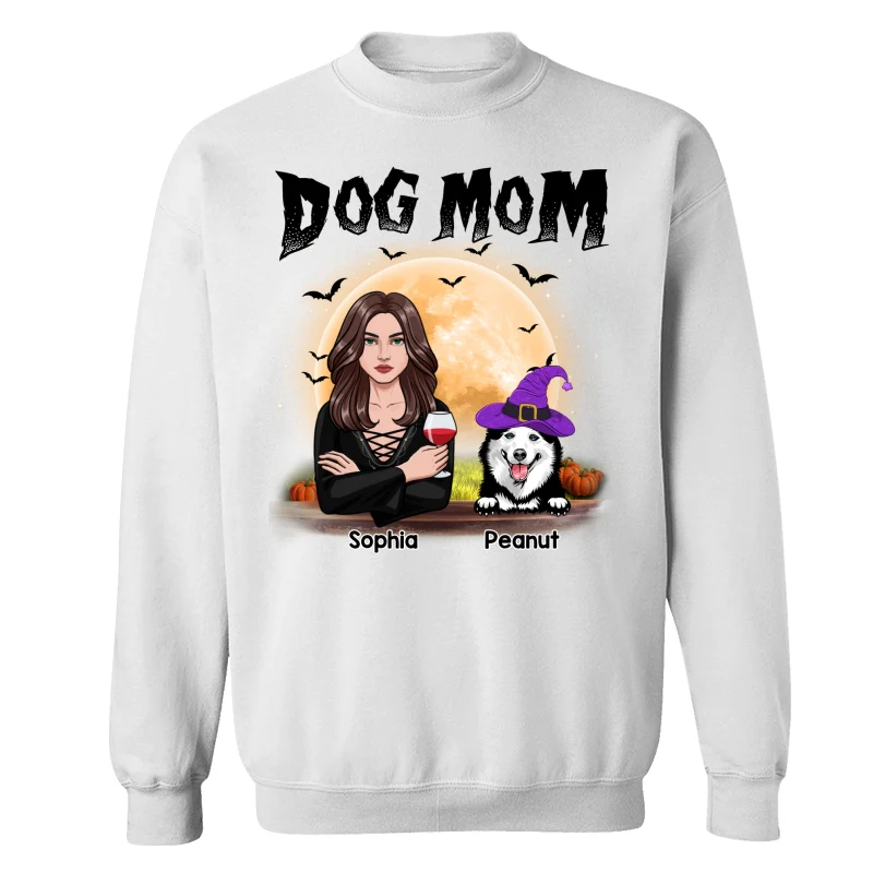 Dog Mom Halloween Girl Vector Personalized Shirt - Image 17