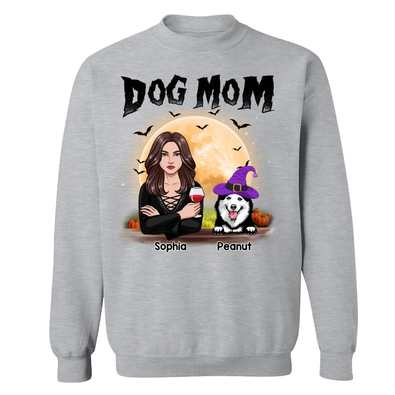 Dog Mom Halloween Girl Vector Personalized Shirt - Image 18