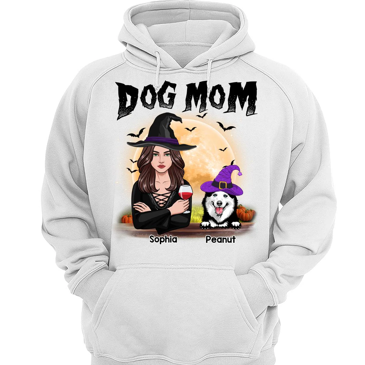 Dog Mom Halloween Girl Vector Personalized Shirt - Image 3