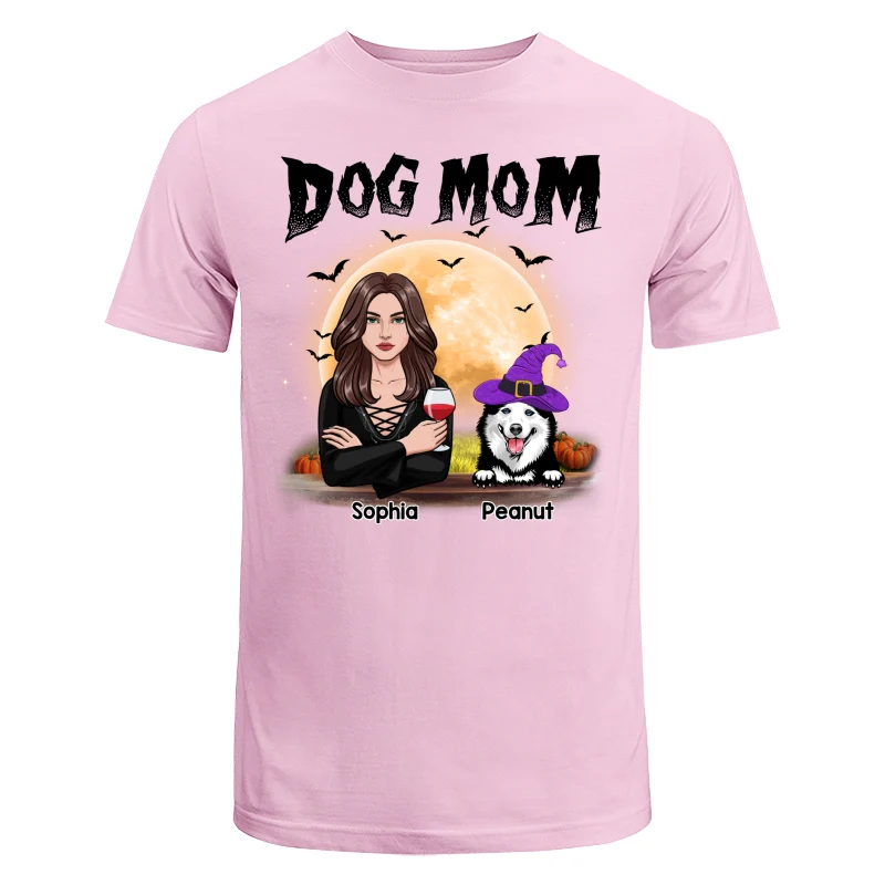 Dog Mom Halloween Girl Vector Personalized Shirt - Image 7