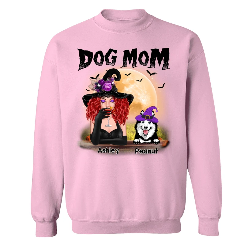 Dog Mom In Halloween Witch Costume Personalized Shirt - Image 15