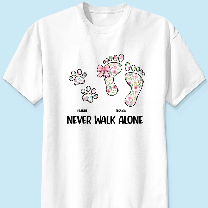 Dog Mom Never Walk Alone Personalized Shirt - Image 10