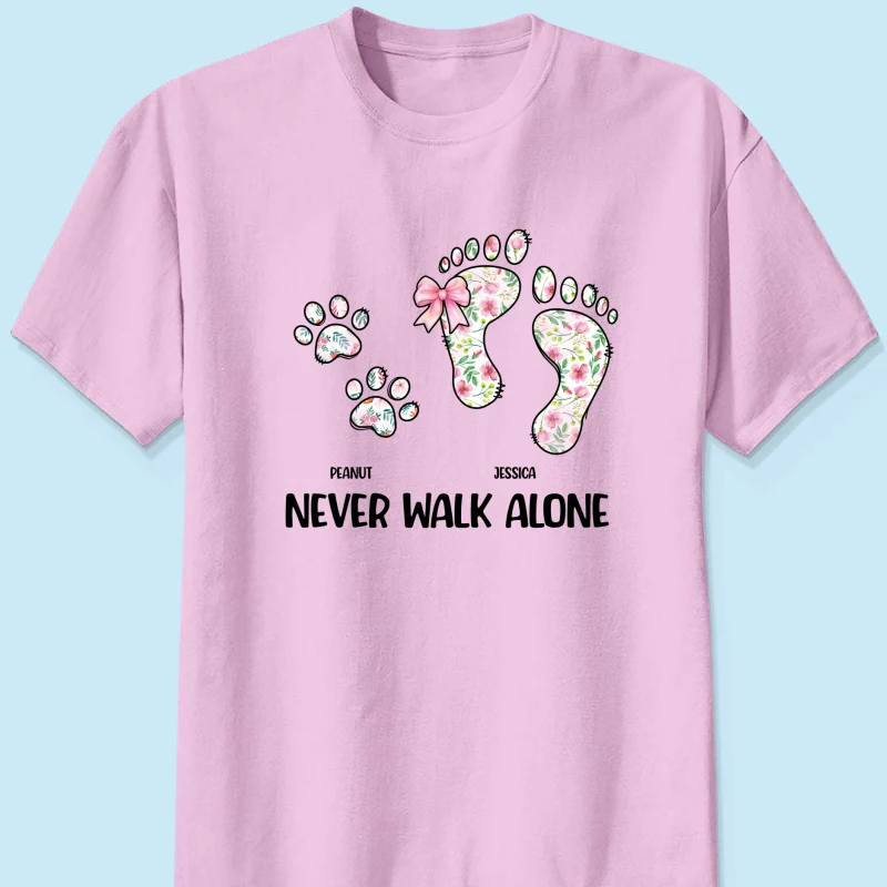 Dog Mom Never Walk Alone Personalized Shirt - Image 12