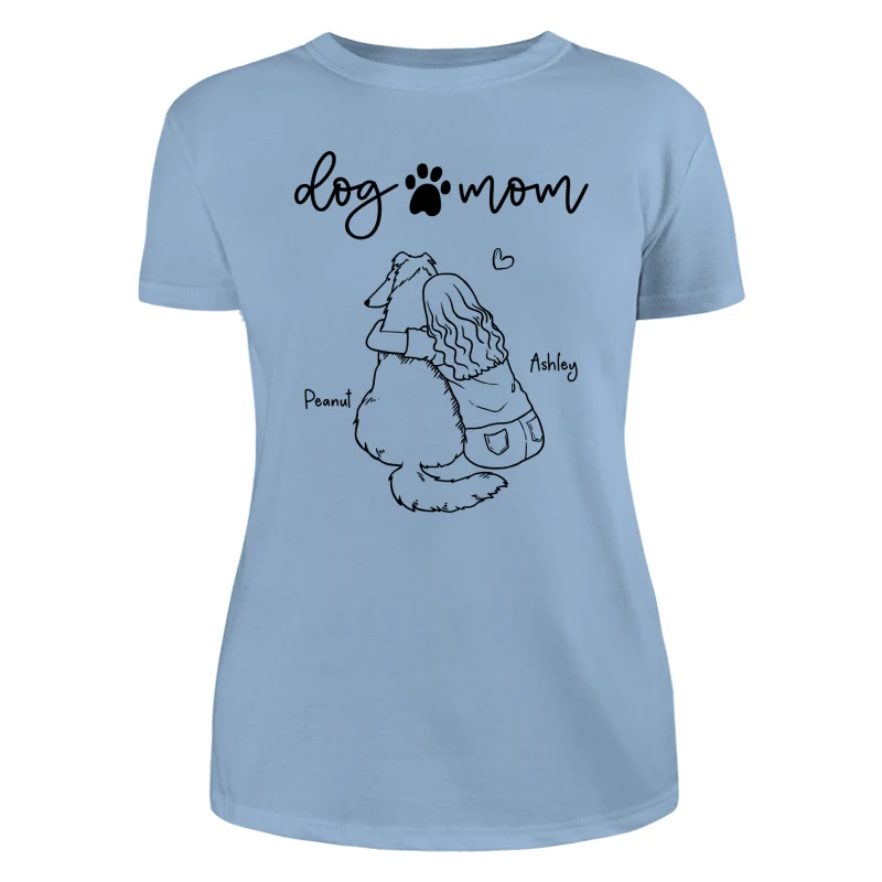 Dog Mom Outline Personalized Shirt - Image 12