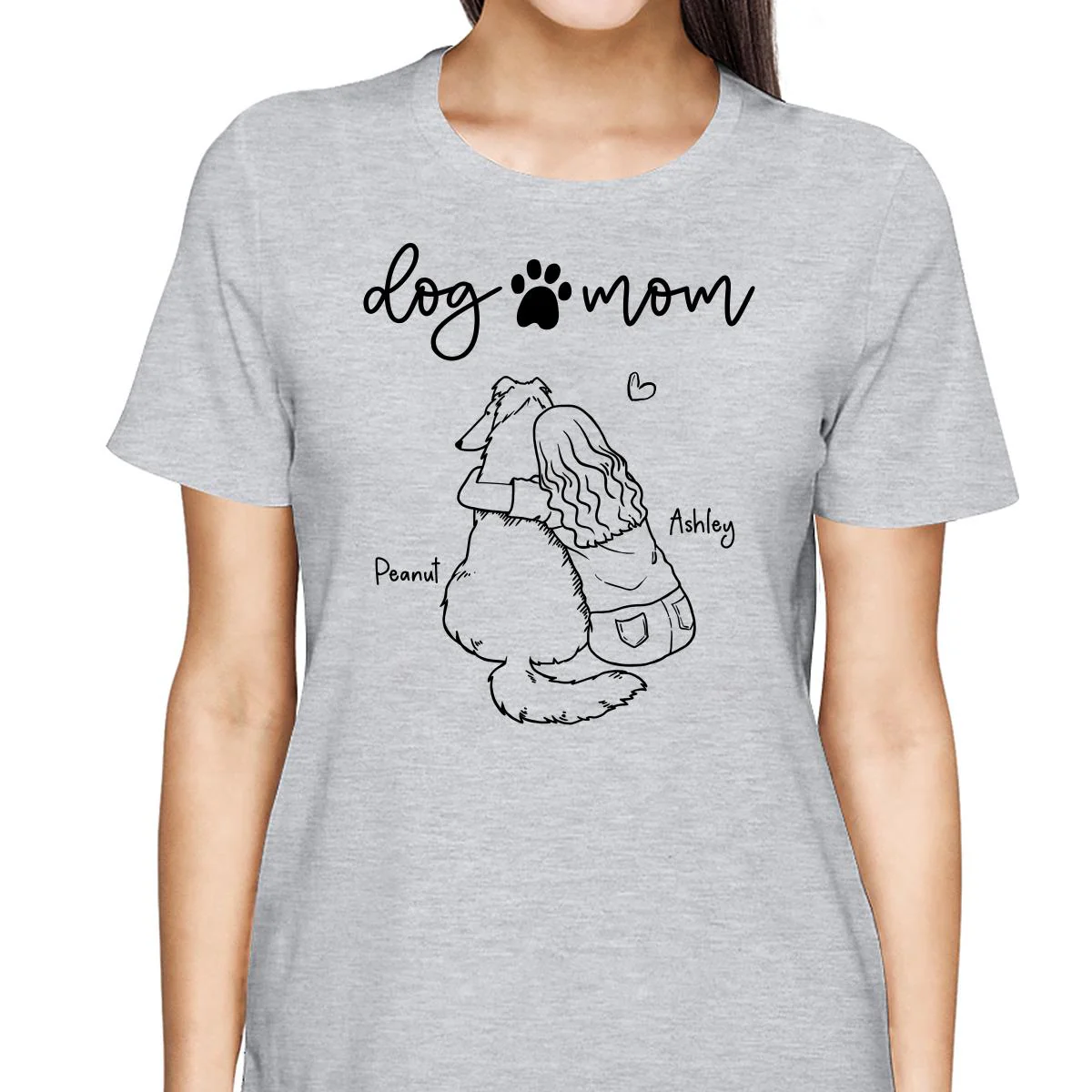 Dog Mom Outline Personalized Shirt - Image 2