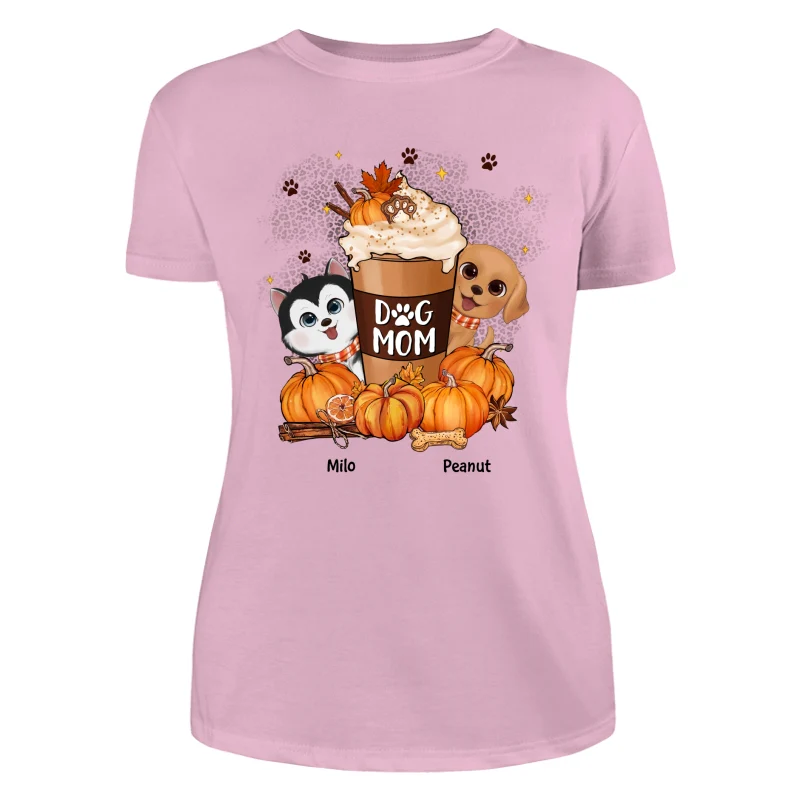 Dog Mom Pumpkin Spice Latte Personalized Shirt - Image 11