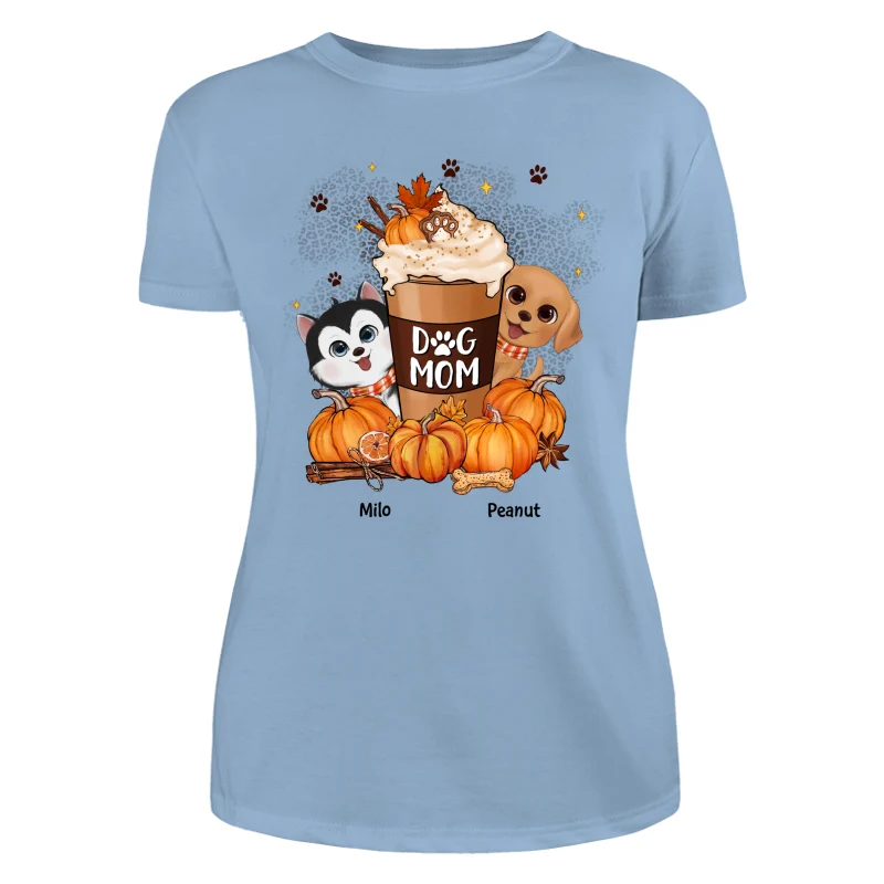 Dog Mom Pumpkin Spice Latte Personalized Shirt - Image 12