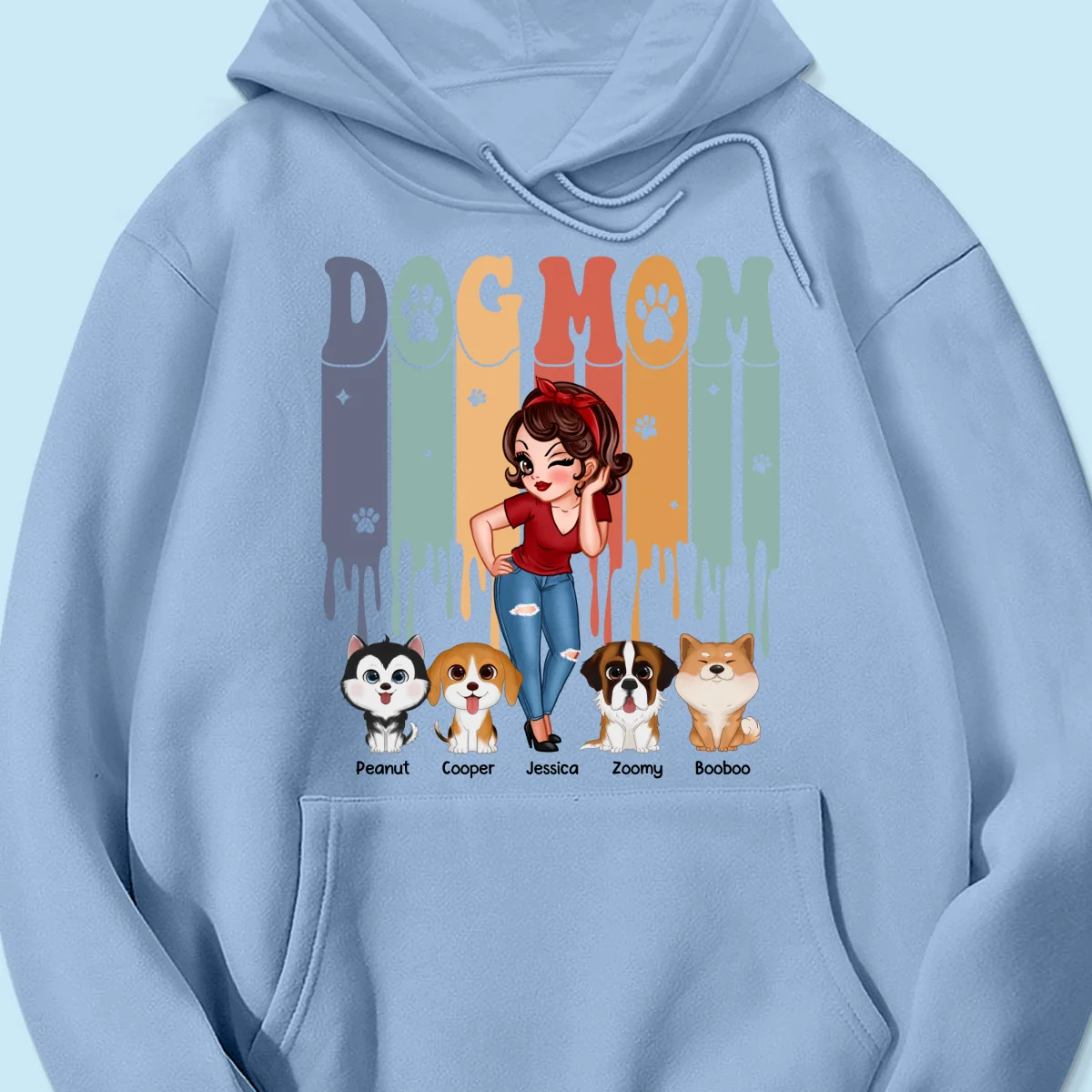 Dog Mom Retro Vintage Melting Personalized Shirt - Image 18